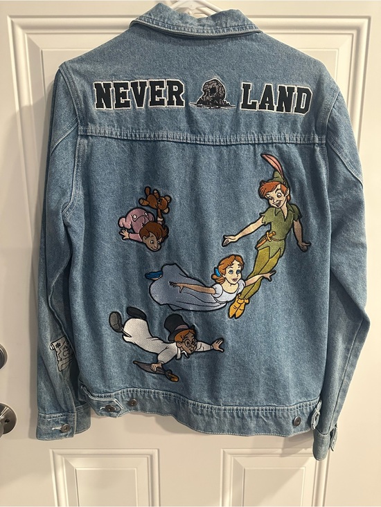 Disney Jackets & Blazers - Disney cakeworthy Peter Pan embroidered Neverland denim jacket medium
